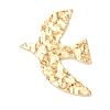 Hammered 304 Stainless Steel Pendants STAS-K317-01G-1