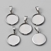 10Pcs 304 Stainless Steel Pendant Cabochon Settings LS-STAS-WH0029-97B-P-1