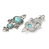 Tibetan Style Alloy Pave Imitation Turquoise Pendants FIND-NH0001-06AS-2