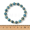 Round Electroplated Natural Druzy Geode Crystal Beaded Bracelets BJEW-JB13924-4