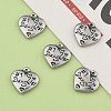 Heart with Word Daughter 316 Surgical Stainless Steel Pendants STAS-I061-140-6