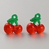 Transparent Resin Fruit Pendants RESI-CJC0011-49-1