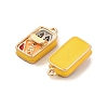 Alloy Enamel Pendants X-PALLOY-R155-01G-05-2