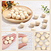 25Pcs Natural Wooden Round Ball WOOD-PA0001-84B-6