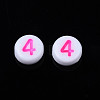 White Opaque Acrylic Beads MACR-T038-18-4-3