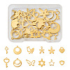 Fashewelry 24Pcs 12 Style Stainless Steel Charms STAS-FW0001-30-9