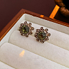 Alloy & Rhinestone Flower Stud Earrings WGB743E-02-1