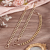 3Pcs Aluminum Curb Chain Bag Shoulder Straps FIND-LP0004-38-1