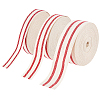 3Rolls 3 Styles Polyester Stripe Ribbon OCOR-ME0001-94-1
