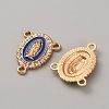 Zinc Alloy Enamel Religion Oval with Virgin Mary Chandelier Component Links FIND-WH0366-384G-02-2