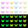 18Pcs 6 Colors Luminous Resin Crab Display Ornaments DJEW-TAD0001-04-3