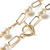 Glass Pearl Beaded Necklaces NJEW-TA00005-4