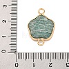 Natural Amazonite Flower Connector Charms KK-U042-17G-06-3