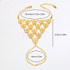 Brass Layered Link Ring Bracelets for Women GT6383-1-3