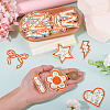 3 Bags Polyester Embroider Self-adhesion Thread Iron on/Sew On Patches PATC-TA0001-53-7