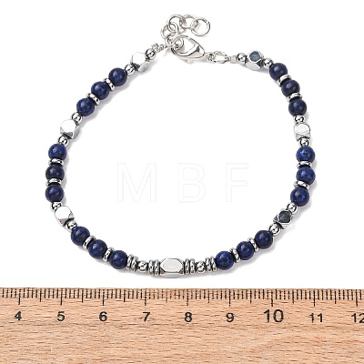 Adjustable 304 Stainless Steel Gemstone Beaded Bracelets FS-WG23DE2-14-1