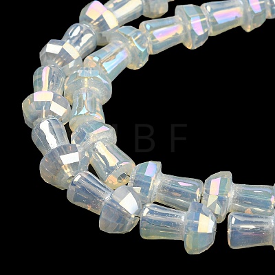 Electroplate Glass Beads Strands GLAA-K064-01A-09-1