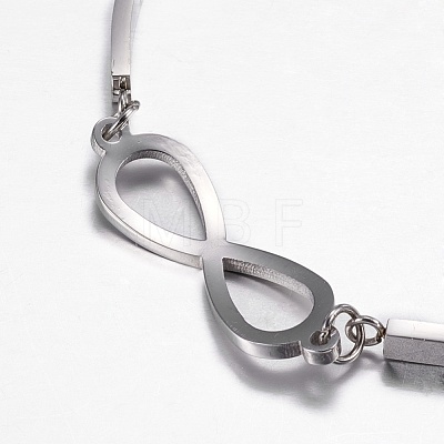 304 Stainless Steel Link Bracelets X-STAS-F025-11-1