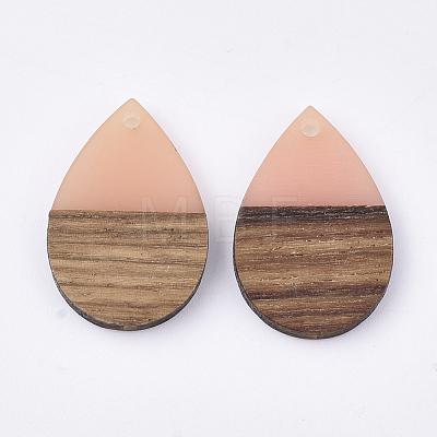 Resin & Walnut Wood Pendants RESI-T035-08E-1