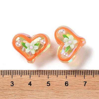 Valentine's Day Transparent Acrylic Beads ACRC-H001-02D-1