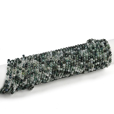 Natural Moss Agate Beads Strands G-A129-3mm-01-1