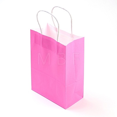 Pure Color Kraft Paper Bags AJEW-G020-A-02-1