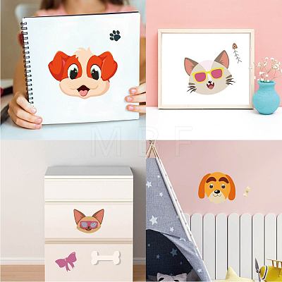 48 Sheets 8 Styles Paper Make a Face Stickers DIY-WH0467-002-1
