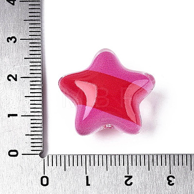 Printed Transparent Acrylic Beads OACR-N161-07E-1