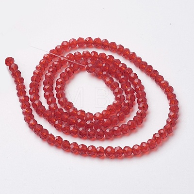 Faceted Glass Beads Strands EGLA-F124-M01-1