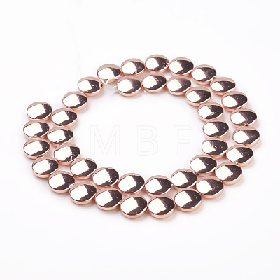 Electroplate Non-magnetic Synthetic Hematite Beads Strands G-K259-54-10mm-01RG-1