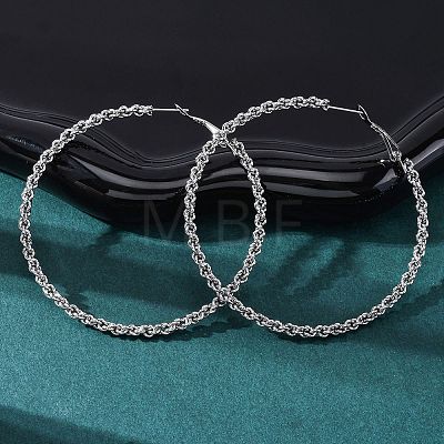 304 Stainless Steel Hoop Earrings EJEW-S250-02A-P-1