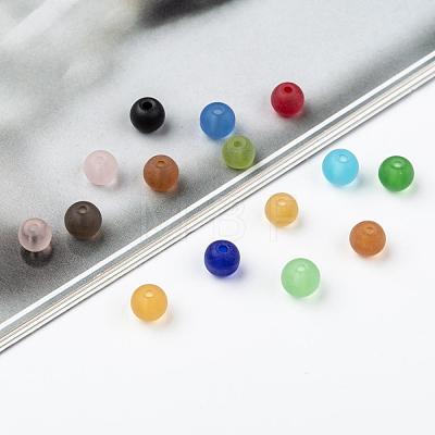 15 Colors Transparent Glass Beads FGLA-JP0001-04-6mm-1