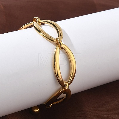 Two Tone 304 Stainless Steel Link Bracelets BJEW-P396-01A-G-1