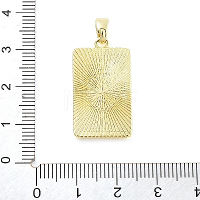 Rack Plating Brass Micro Pave Clear Cubic Zirconia Pendants KK-S371-02G-11-1