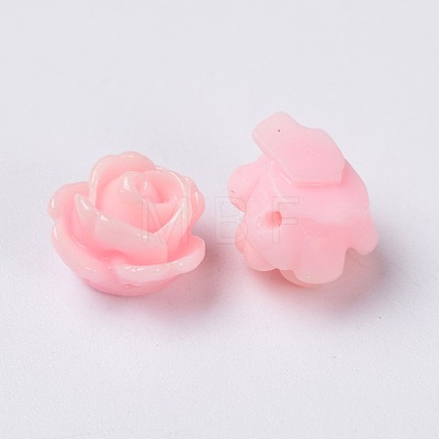 Rose Flower Opaque Resin Beads X-CRES-B1029-A02-1