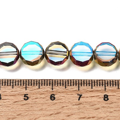 Electroplated Transparent Glass Beads Strands GL-CBA98F0-06C-01-1