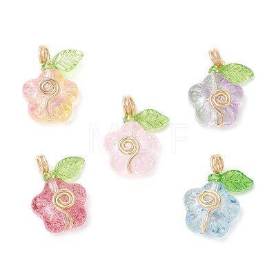 Transparent Glass Pendants PALLOY-JF03961-1