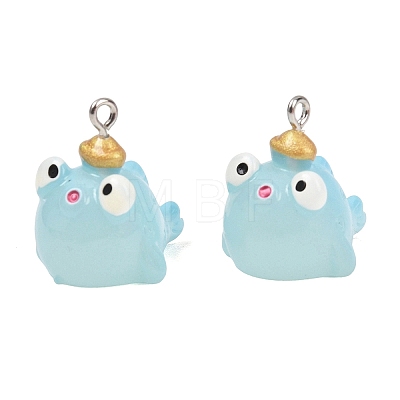 Marine Series Transparent Resin Pendants RESI-XCP0002-42A-1