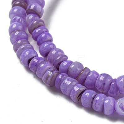 Dyed Natural Freshwater Shell Beads Strands BSHE-G039-07B-1