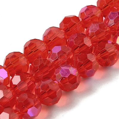 Electroplate Transparent Glass Beads Strands EGLA-A035-T8mm-L01-1
