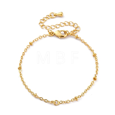 Brass Cable Chain Bracelets for Women BJEW-G735-20G-1