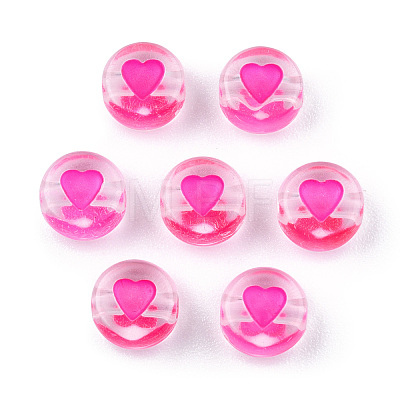 Transparent Acrylic Enamel Beads MACR-N008-60C-1