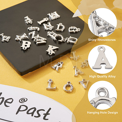 Alloy Rhinestone Charms ALRI-T008-01P-1