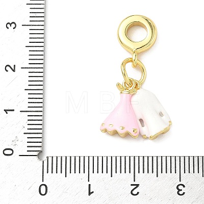 Brass Enamel European Dangle Charms KK-I355-23G-02-1