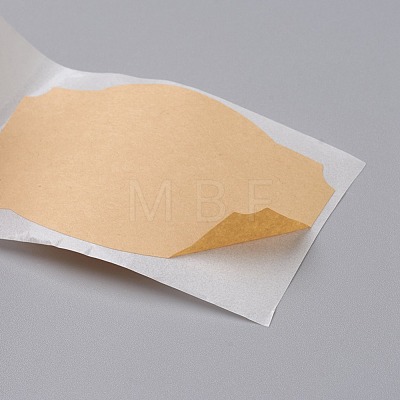 Self-Adhesive Kraft Paper Gift Tag Stickers DIY-G021-08-1