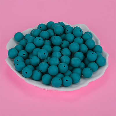 Round Silicone Focal Beads SI-JX0046A-28-1