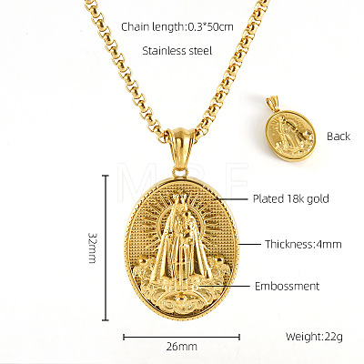 304 Stainless Steel Pendant Necklaces FS-WG0CD66-05-1