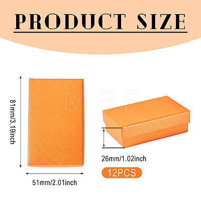 Rectangle Cardboard Paper Jewelry Box CON-TAC0015-01G-1