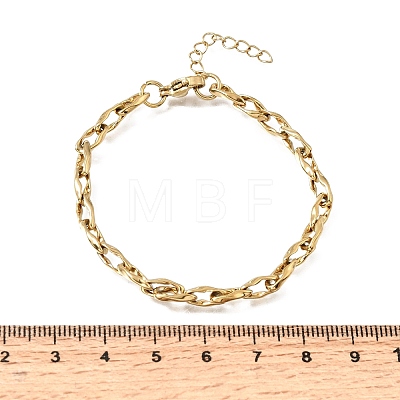 4.5MM 304 Stainless Steel Twisted Oval Link Chain Bracelets for Man and Women SA-CBAB767-17B-G-1