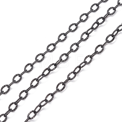 304 Stainless Steel Textured Cable Chains CHS-H007-05EB-1